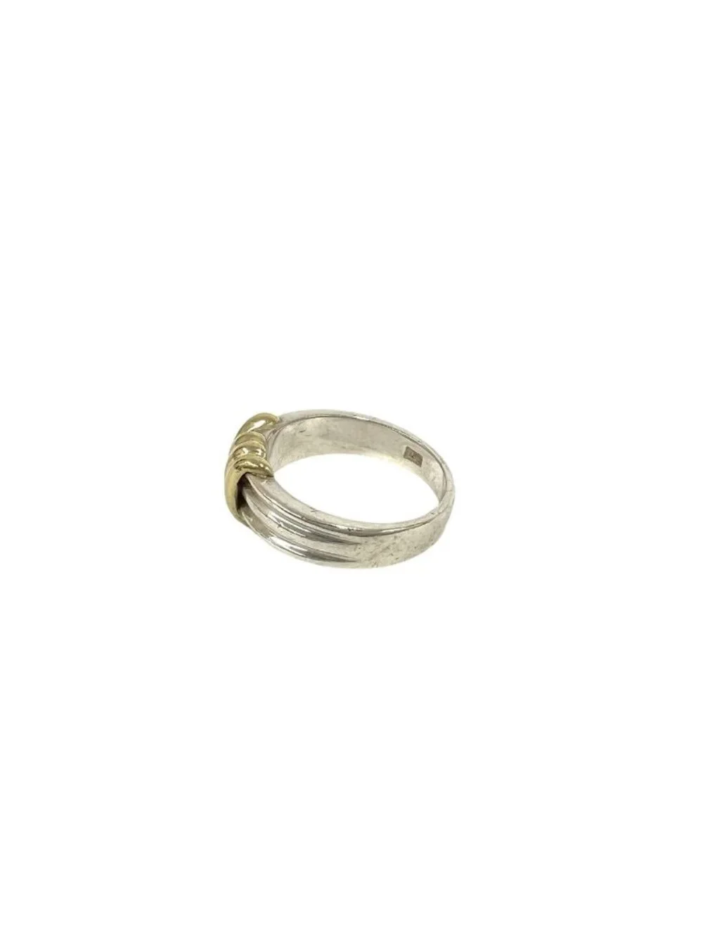 Tiffany & Co Signature Ring 925 Sterling Silver Gold